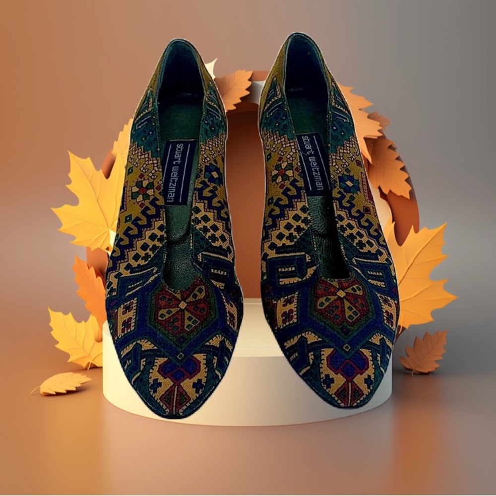 Stuart Weitzman Vintage Statement Art Deco Shoes